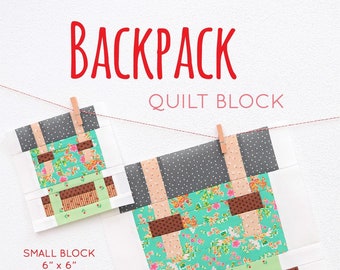 PDF Fall Camping Quilt Pattern - Backpack quilt pattern