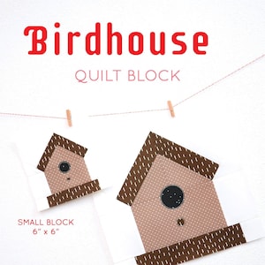 PDF Spring Quilt Pattern - Birdhouse quilt pattern