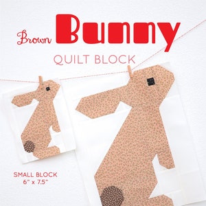 PDF Spring Quilt Pattern - Brown Bunny quilt pattern