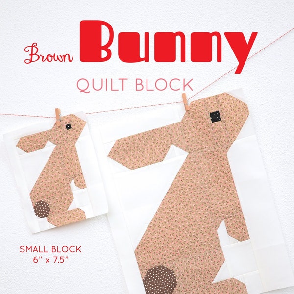 PDF Spring Quilt Pattern - Brown Bunny quilt pattern