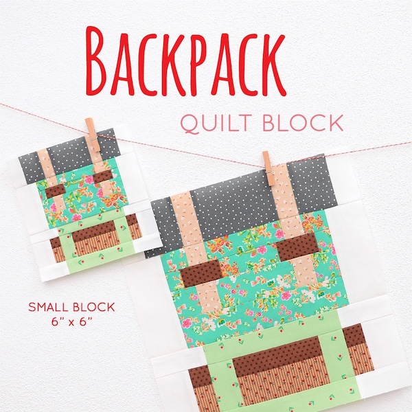 PDF Fall Camping Quilt Pattern - Backpack quilt pattern