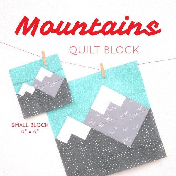 PDF Fall Camping Quilt Pattern - Mountains quilt pattern