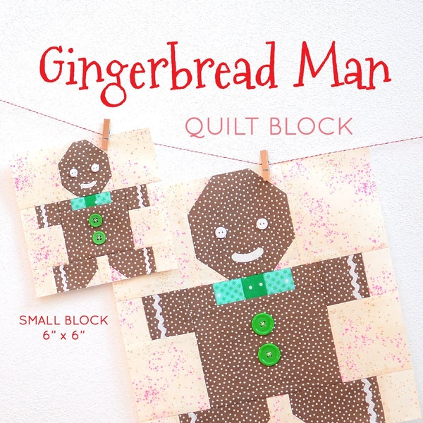 PDF Christmas Quilt Pattern - Gingerbread Man quilt pattern
