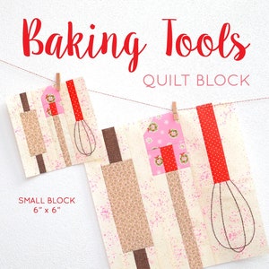 PDF Christmas Quilt Pattern - Baking Tools quilt pattern
