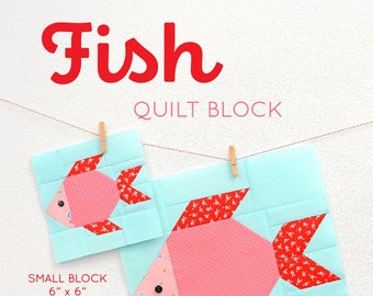 PDF Nautical Quilt Pattern - Fish quilt pattern