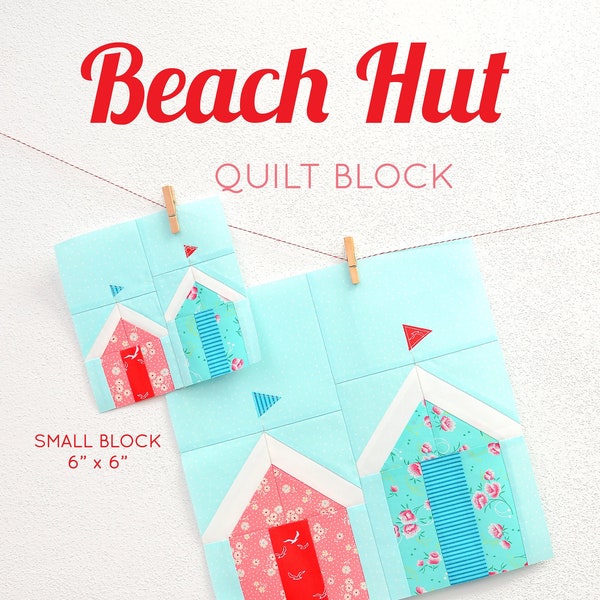 PDF Nautical Quilt Pattern - Beach Hut quilt pattern