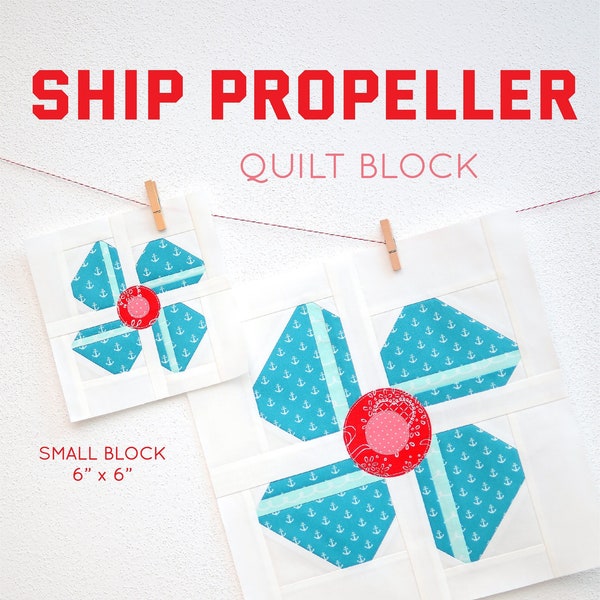 PDF Nautical Quilt Pattern - Ship Propeller quilt pattern