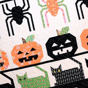 PDF Halloween Quilt Pattern Creepy Critters image 2