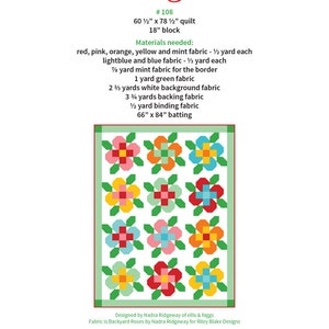 PDF Quilt Pattern Flower Garden 画像 5
