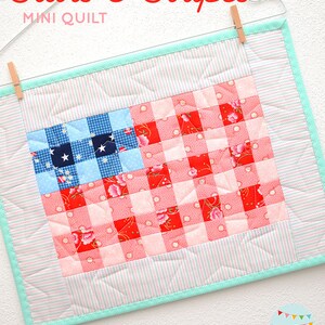 PDF Spring Quilt Pattern Stars & Stripes Mini Quilt image 5