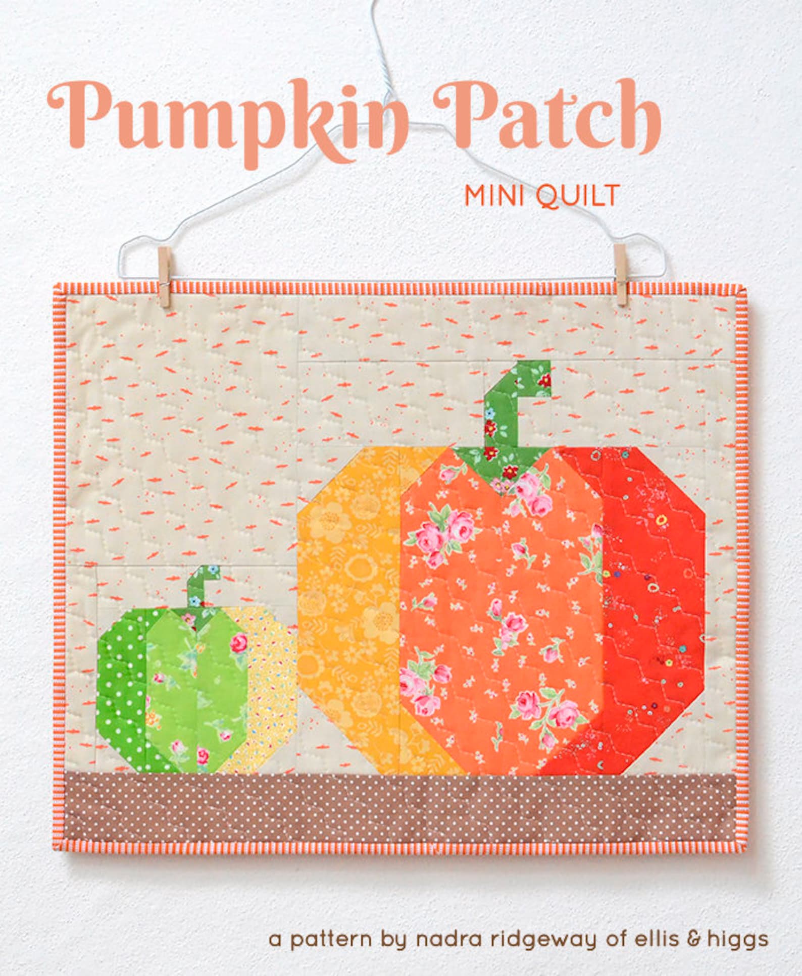 PDF Fall Quilt Pattern - Pumpkin Mini Quilt - Etsy
