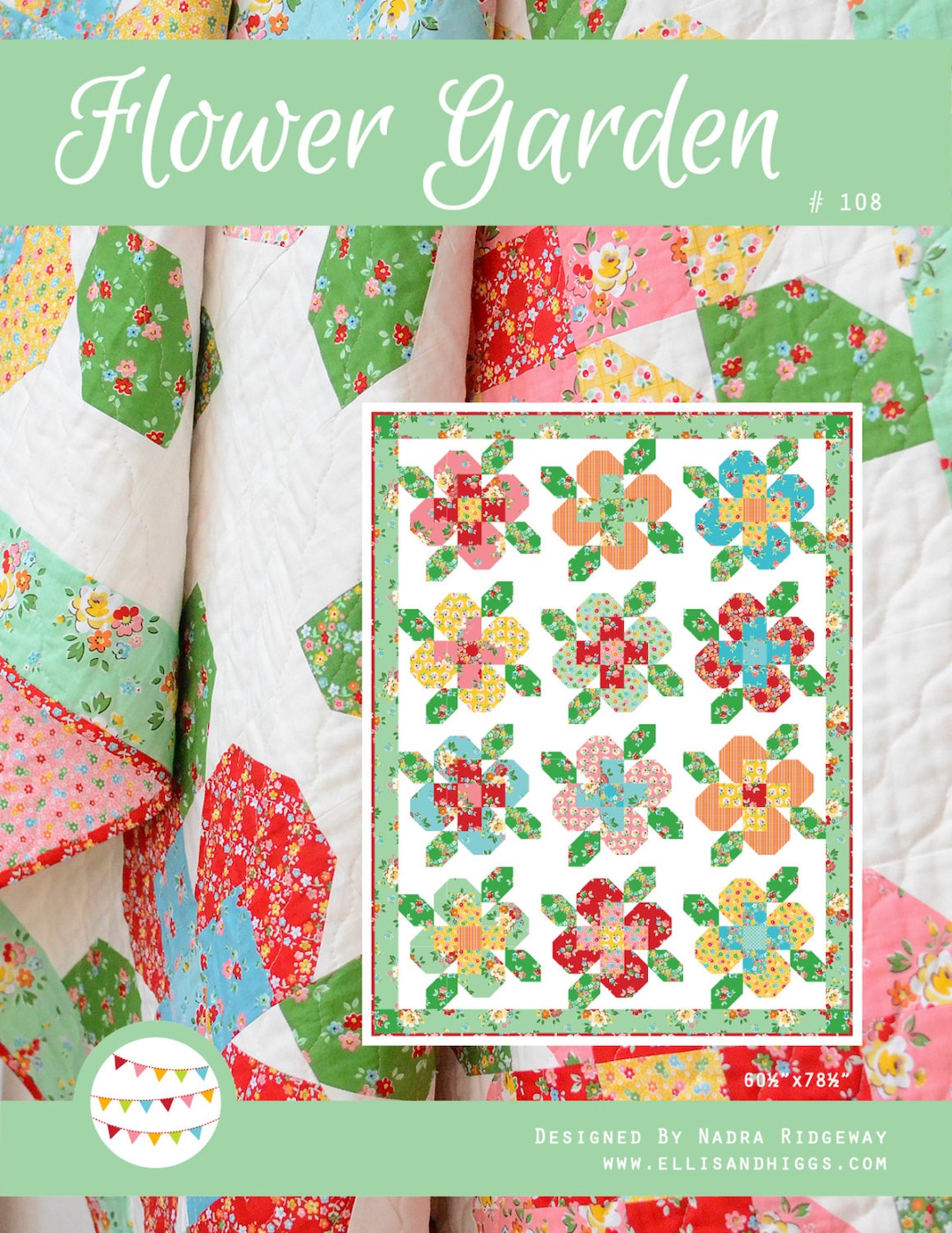 PDF Quilt Pattern - Flower Garden - Etsy