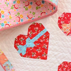 PDF Heart Quilt Pattern Sweetheart Quilt imagem 4