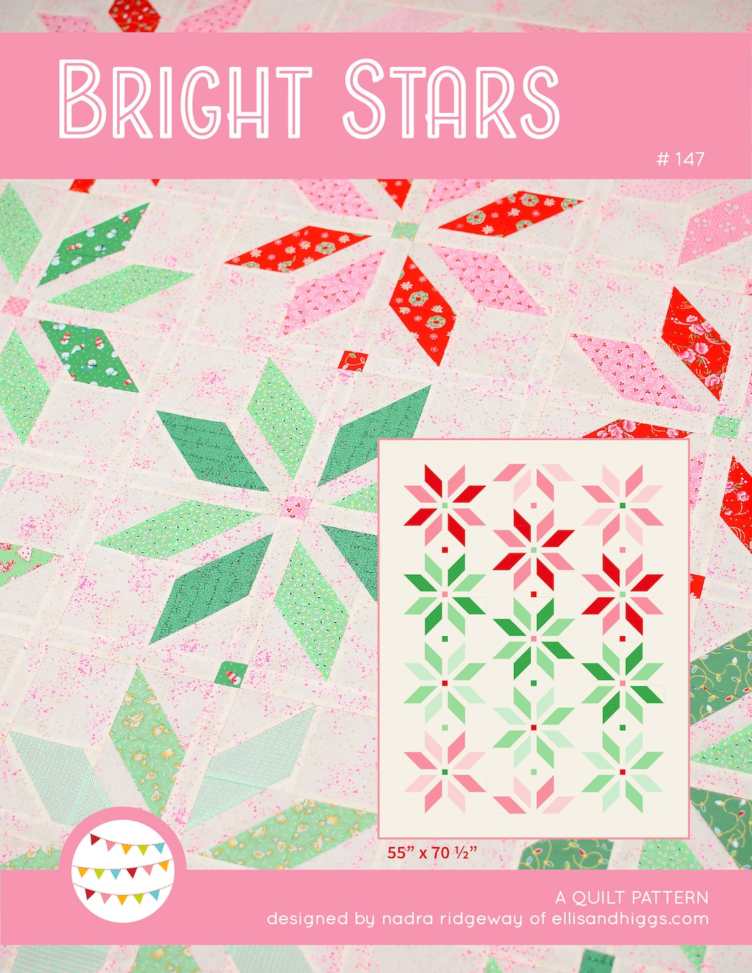 PDF Christmas Quilt Pattern - Bright Stars - Etsy