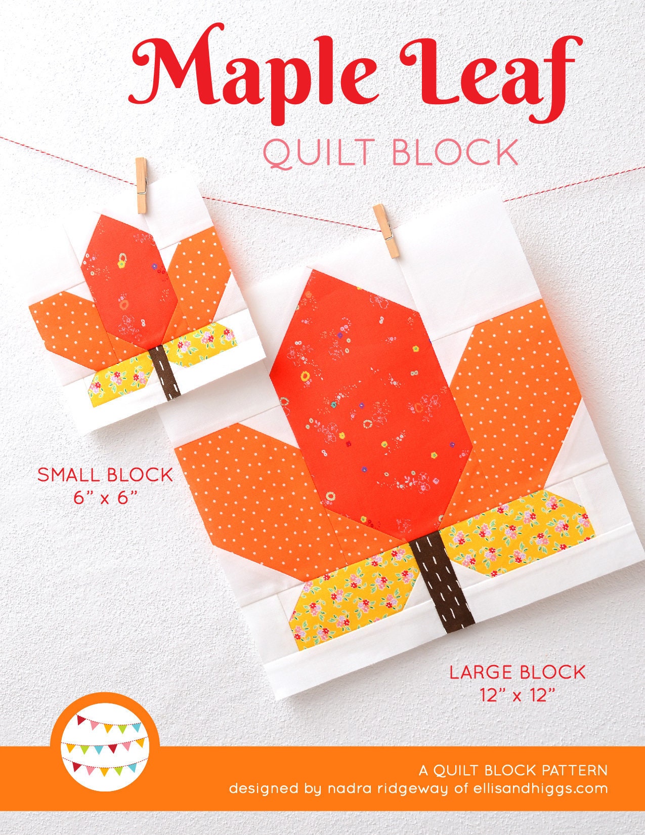 maple leaf quilt block pattern