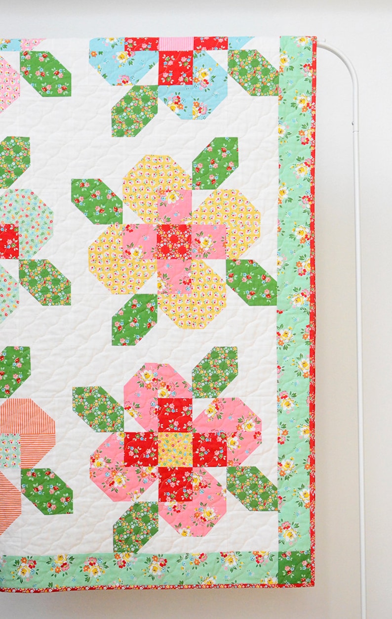 PDF Quilt Pattern Flower Garden 画像 3