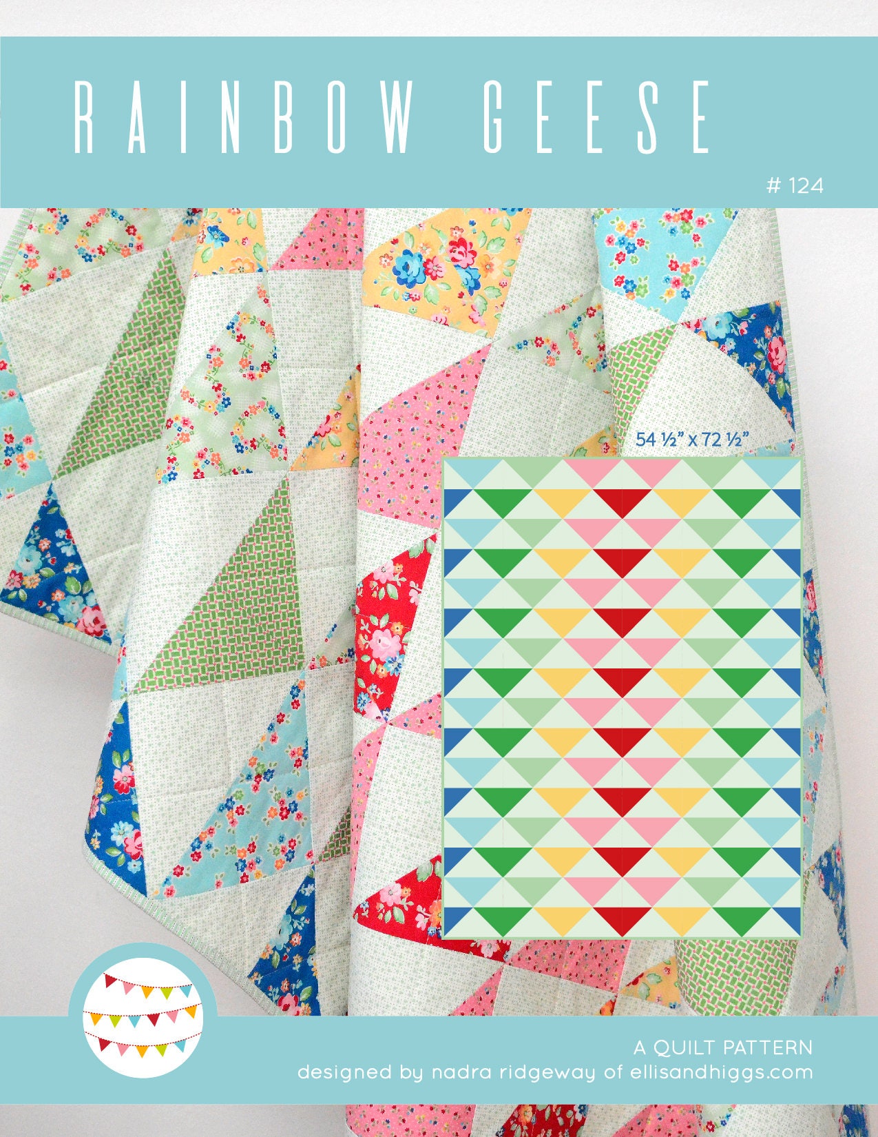 PDF Quilt Pattern - Rainbow Geese