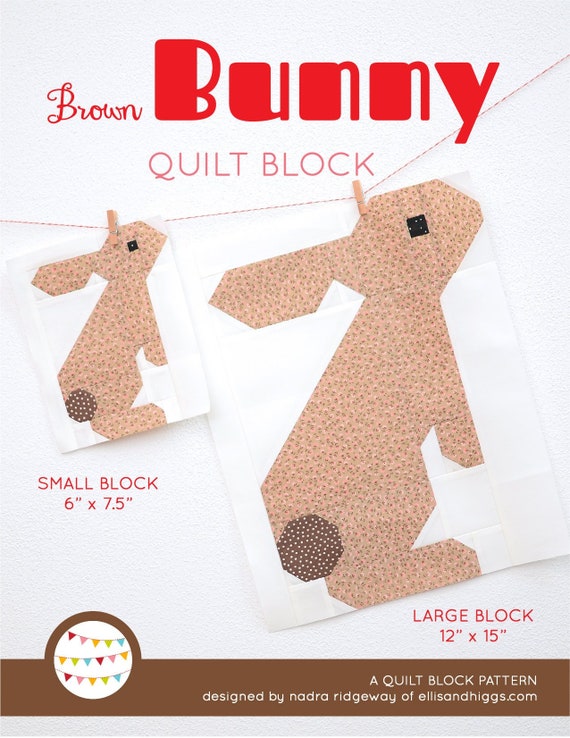 PDF Frühlings-Patchwork Anleitung - Brauner Hase Quilt Block