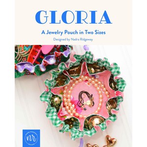 Gloria Jewelry Pouch Sewing Pattern  in 2 sizes | Travel Jewelry Case PDF | Easy Beginner Sewing Pattern | Drawstring Bag | Sew Travel Gifts