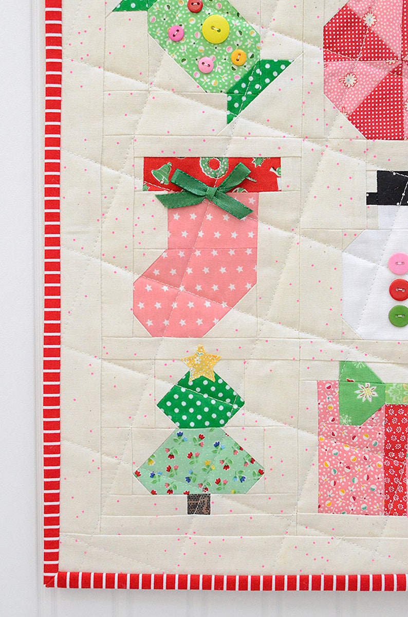 PDF Christmas Quilt Pattern Holly Jolly Mini Sampler Quilt Etsy