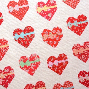 PDF Heart Quilt Pattern Sweetheart Quilt imagem 3