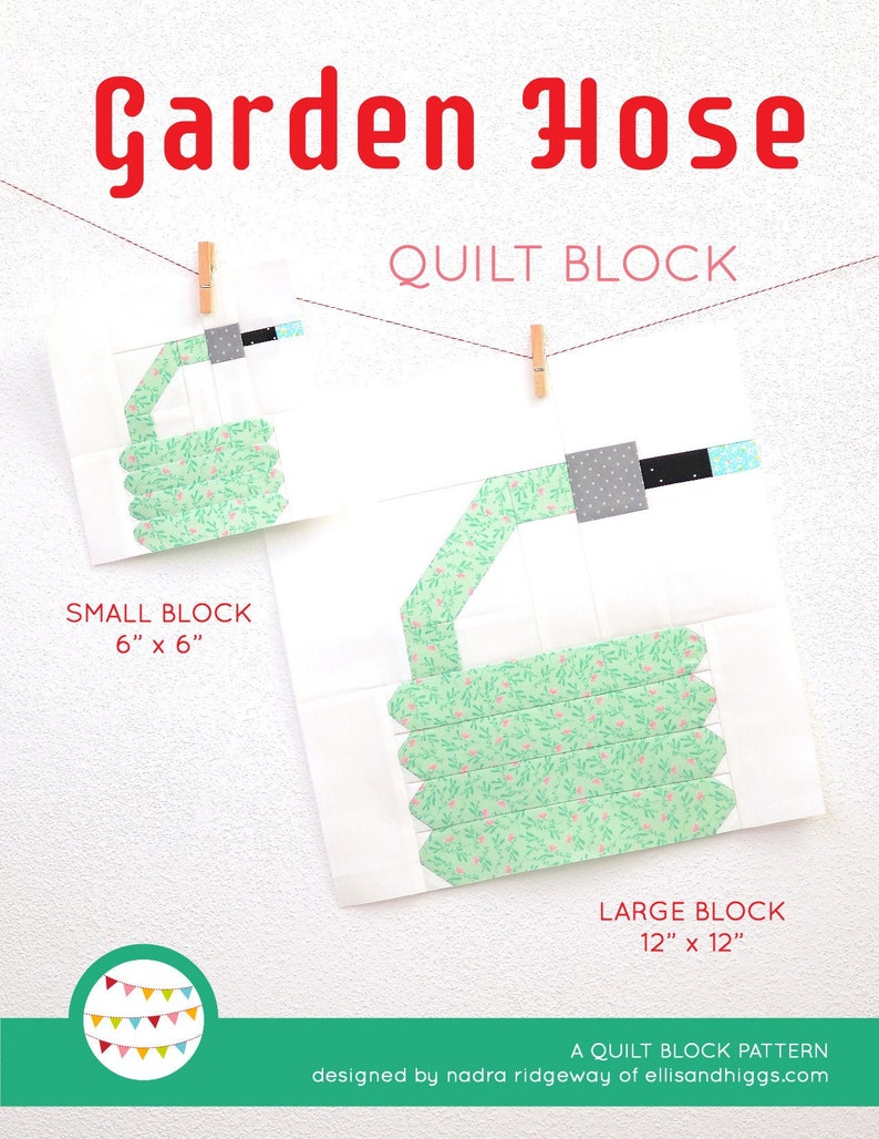 PDF Spring Quilt Pattern Garden Hose quilt pattern image 1