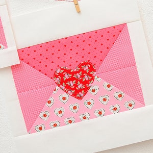 PDF Heart Quilt Pattern - Love Note Envelope / Love Letter Quilt ...
