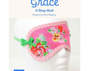 Grace Sleep Mask Sewing Pattern | Eye Mask PDF Download | Easy Sleepmask Pattern | Travel Wellness Gift | Beginner Sewing Project
