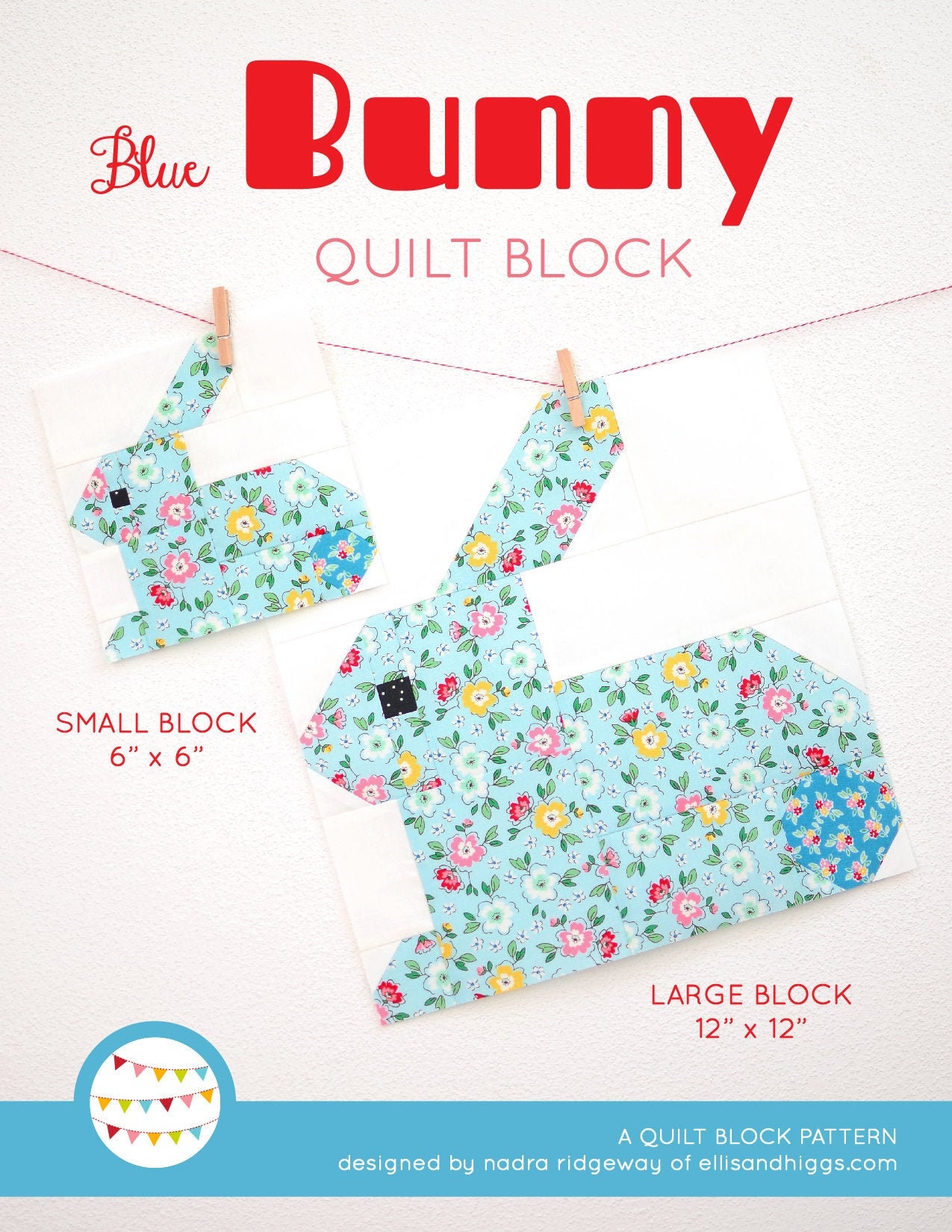 PDF Easter Quilt Pattern Blue Bunny Quilt Pattern | Etsy