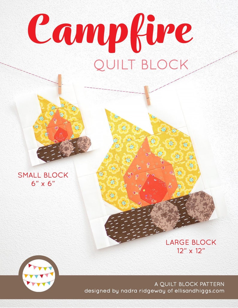 PDF Summer Camping Quilt Pattern Campfire Quilt Pattern Etsy