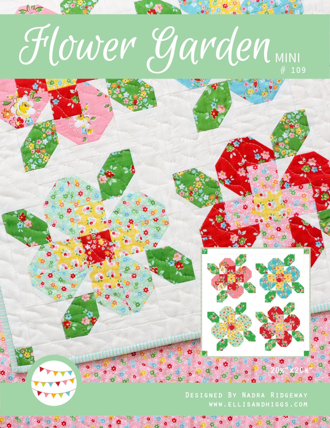 ジュン PDF Quilt Pattern - Flower Garden MINI - Etsy