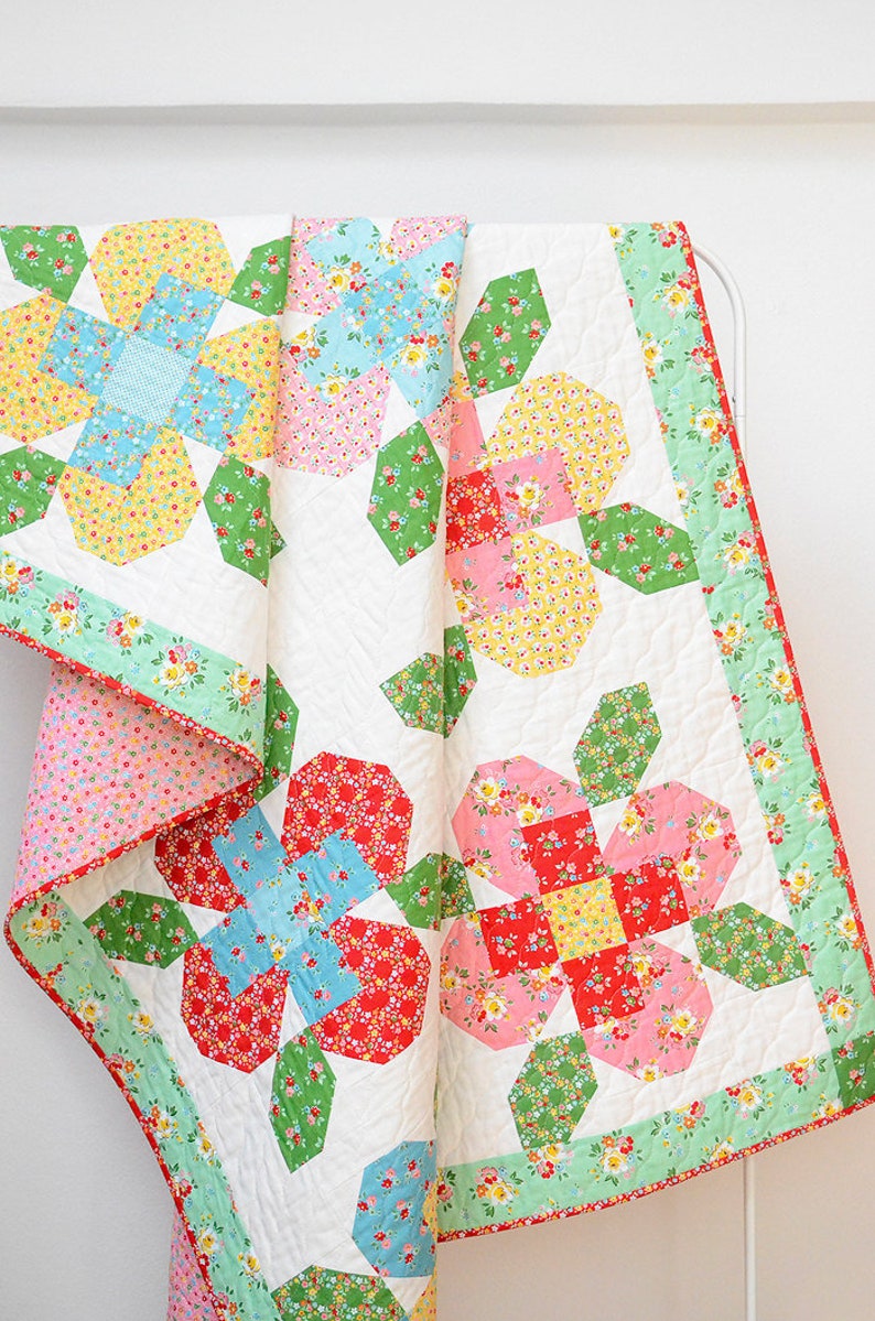 PDF Quilt Pattern Flower Garden 画像 2