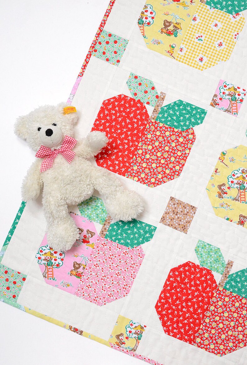 PDF Quilt Pattern SWEET APPLES Baby Quilt Pillow Etsy