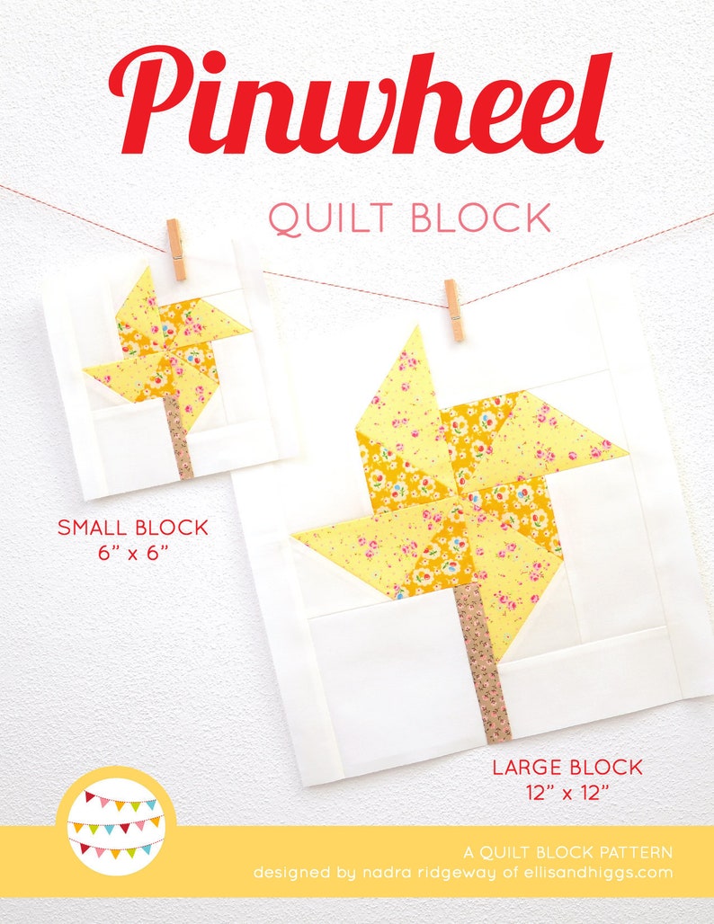 PDF Spring Quilt Pattern Pinwheel quilt pattern image 1