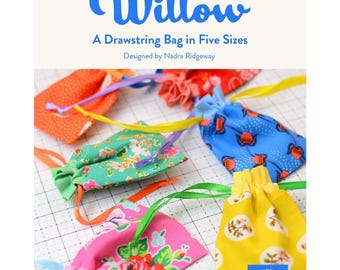 Willow Drawstring Bag Sewing Pattern | Gift Pouch PDF Download | Easy Sewing Pattern for Beginners | Eco Friendly Gift Wrapping Bag