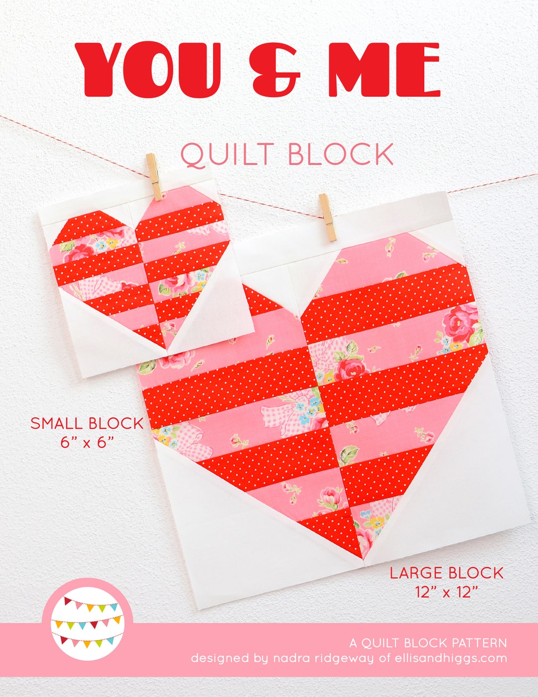 PDF Heart Quilt Pattern - You & Me - Etsy