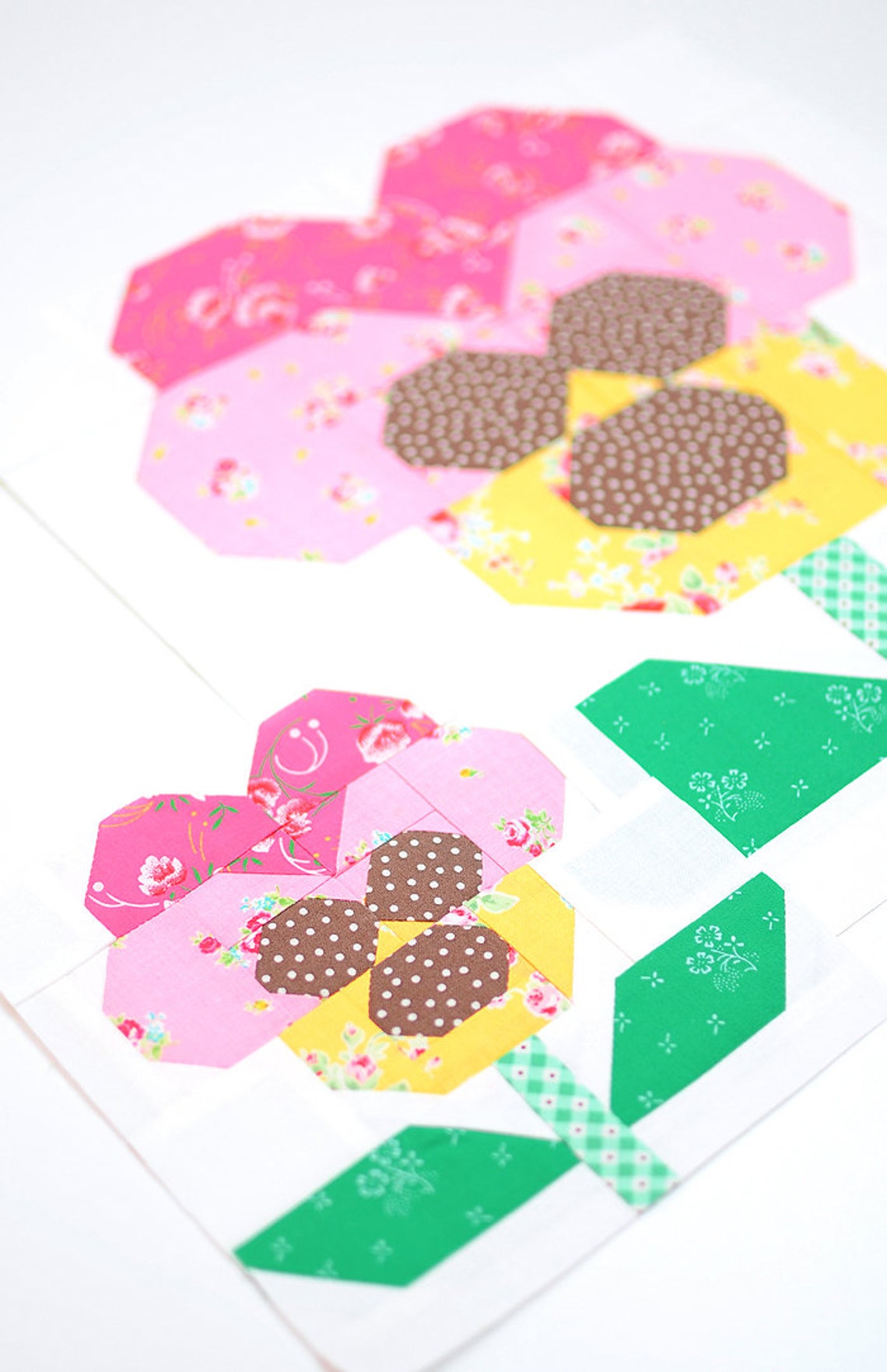 PDF Spring Quilt Pattern Pansy Quilt Pattern Etsy