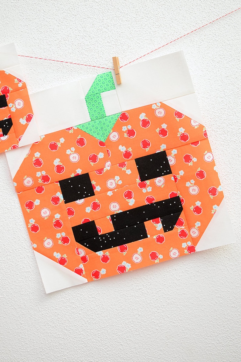 PDF Halloween Quilt Pattern Pumpkin quilt pattern image 3