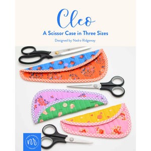 Instrucciones de costura para estuche de tijeras Cleo | Descarga en PDF | Patrón de costura para estuche de tijeras | Proyecto de costura rápido y fácil | Accesorios para cuarto de costura