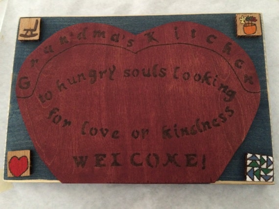 Wooden Grandma's Kitchen Sign