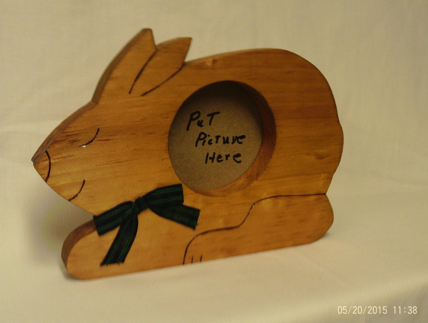 Wooden bunny picture frame Etsy