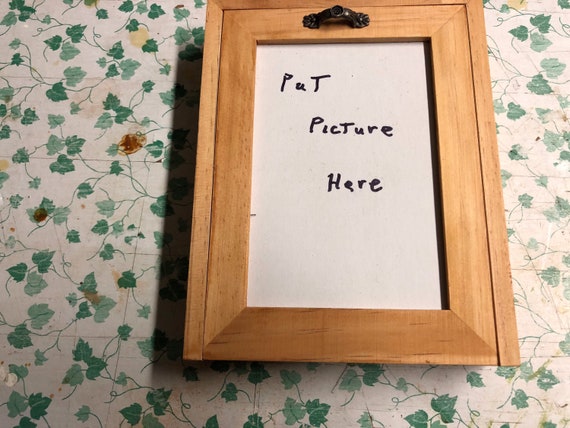Wooden picture and storage box #1