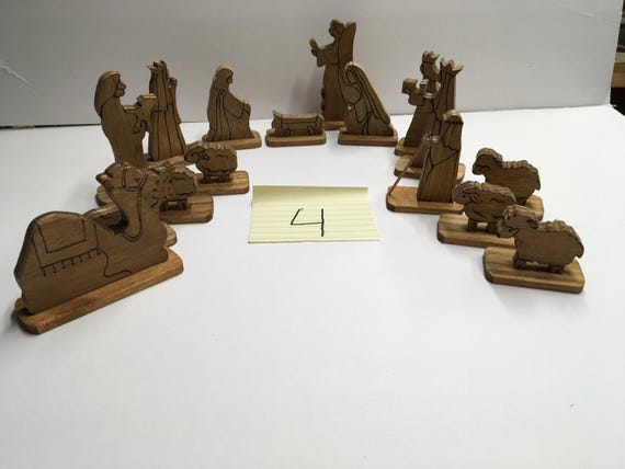 Wooden Nativity Figures Set #04
