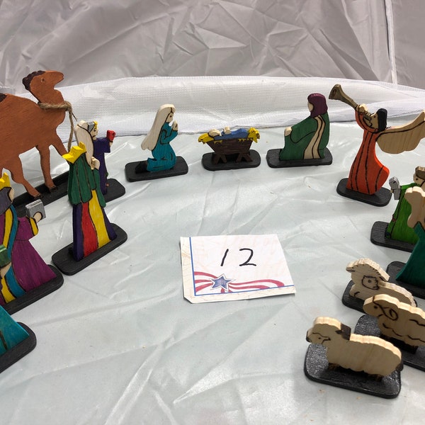 Wooden Nativity Figures Set #12