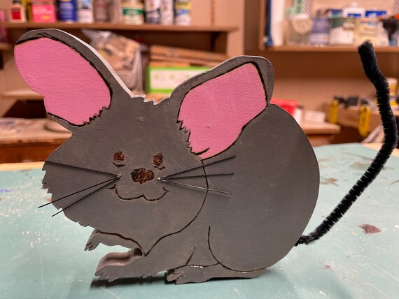 CLEARANCE - wooden mouse plaque