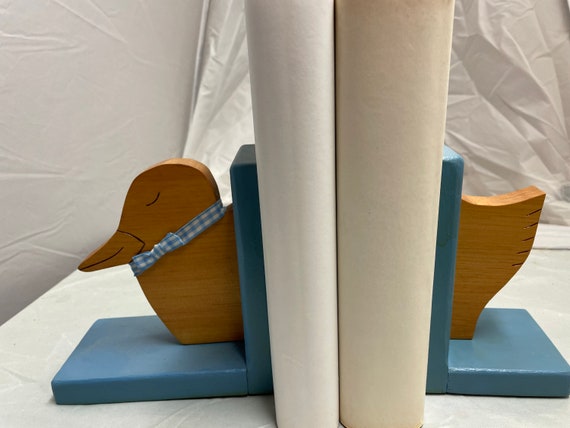 Wooden duck bookends