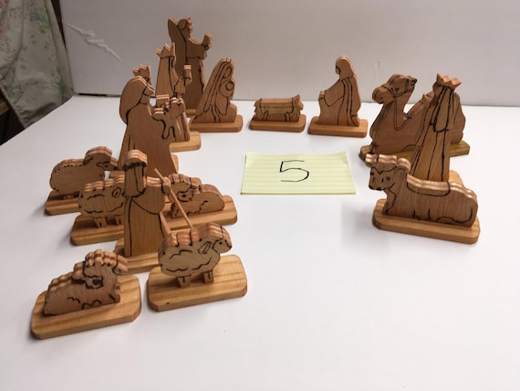 Wooden Nativity Figures Set #05
