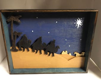 CHRISTMAS - Nativity Scene Shadow Box