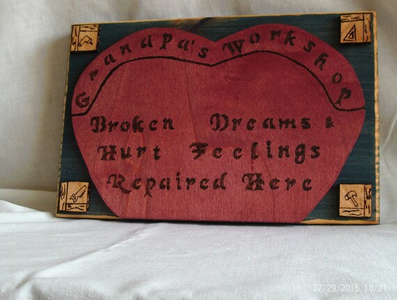 Wooden Grandpa's Workshop Sign