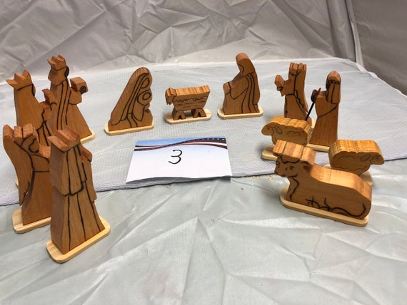 Wooden Nativity Figures Set #03